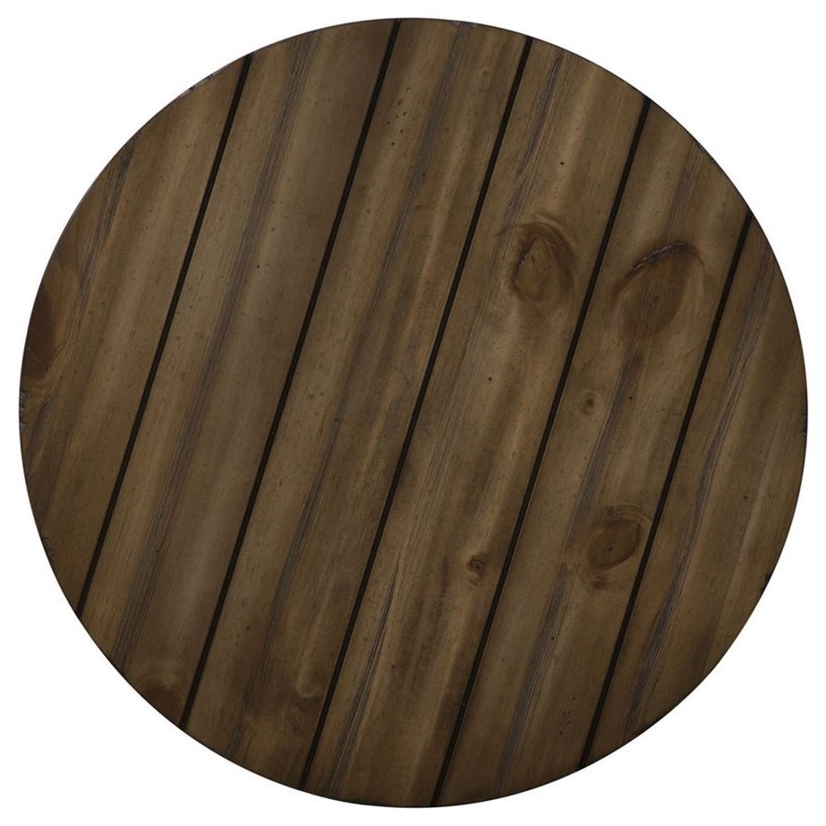 Chair Side Table with Planked Top